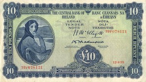 Ireland - 10 Pounds - P-59c - 1955 dated Foreign Paper Money